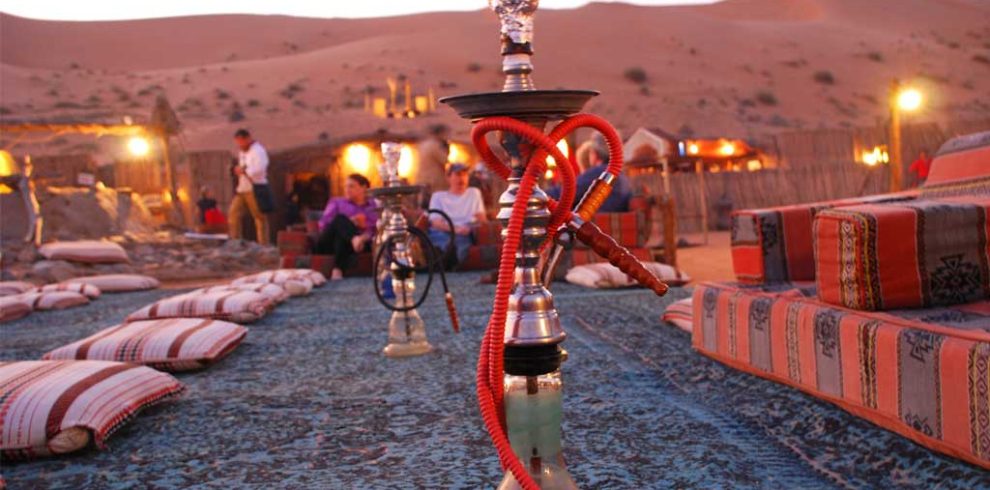 Step into a world of ultimate indulgence at Nujum Camp in Al Ain desert, with our exquisite Shisha Lounge & Evening package
