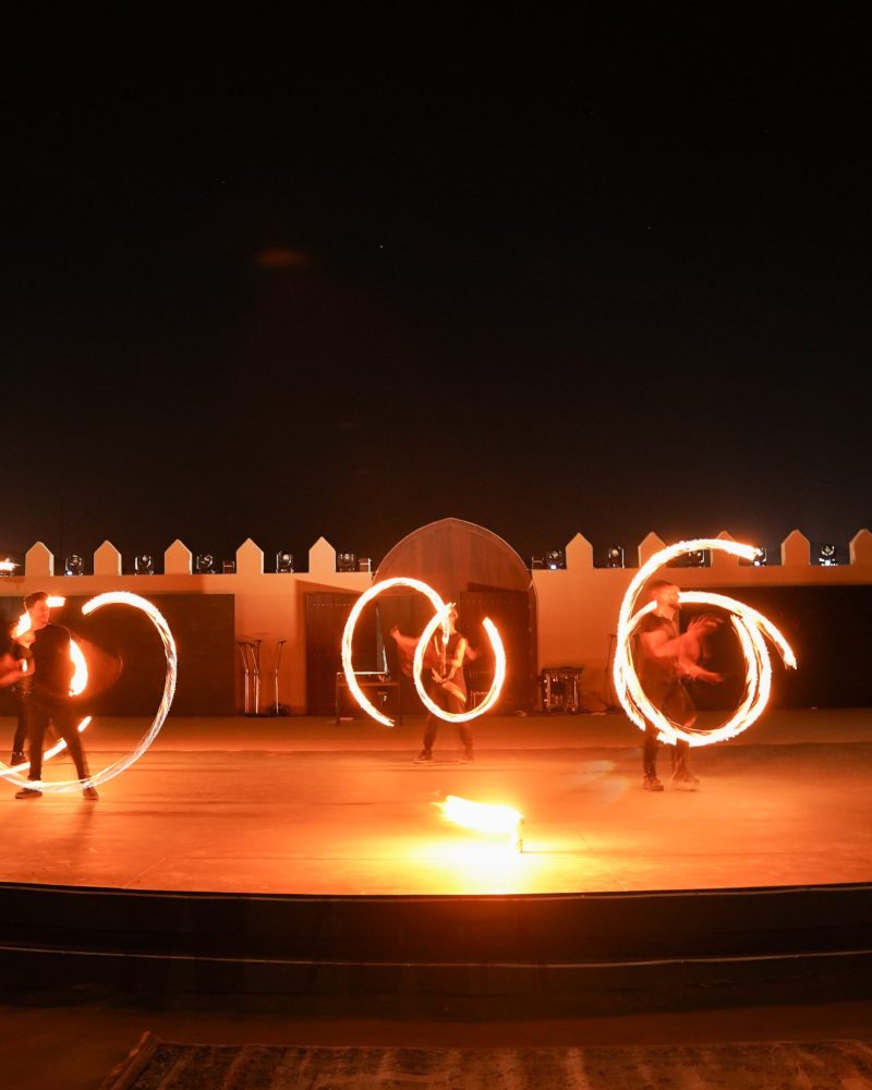 Fire Dance Show at Nujum Desert camp