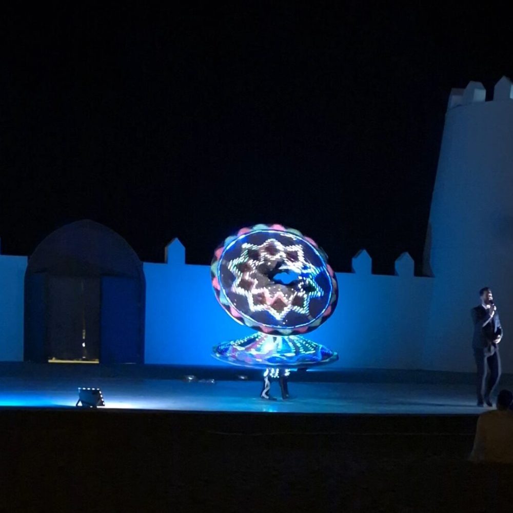 Tanura LED dance at Nujum Desert Camp
