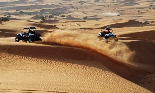 Experience the thrill and excitement of a Dune Buggy Safari at Nujum Desert Camp. Bring the Desert Safari experience to a new level.